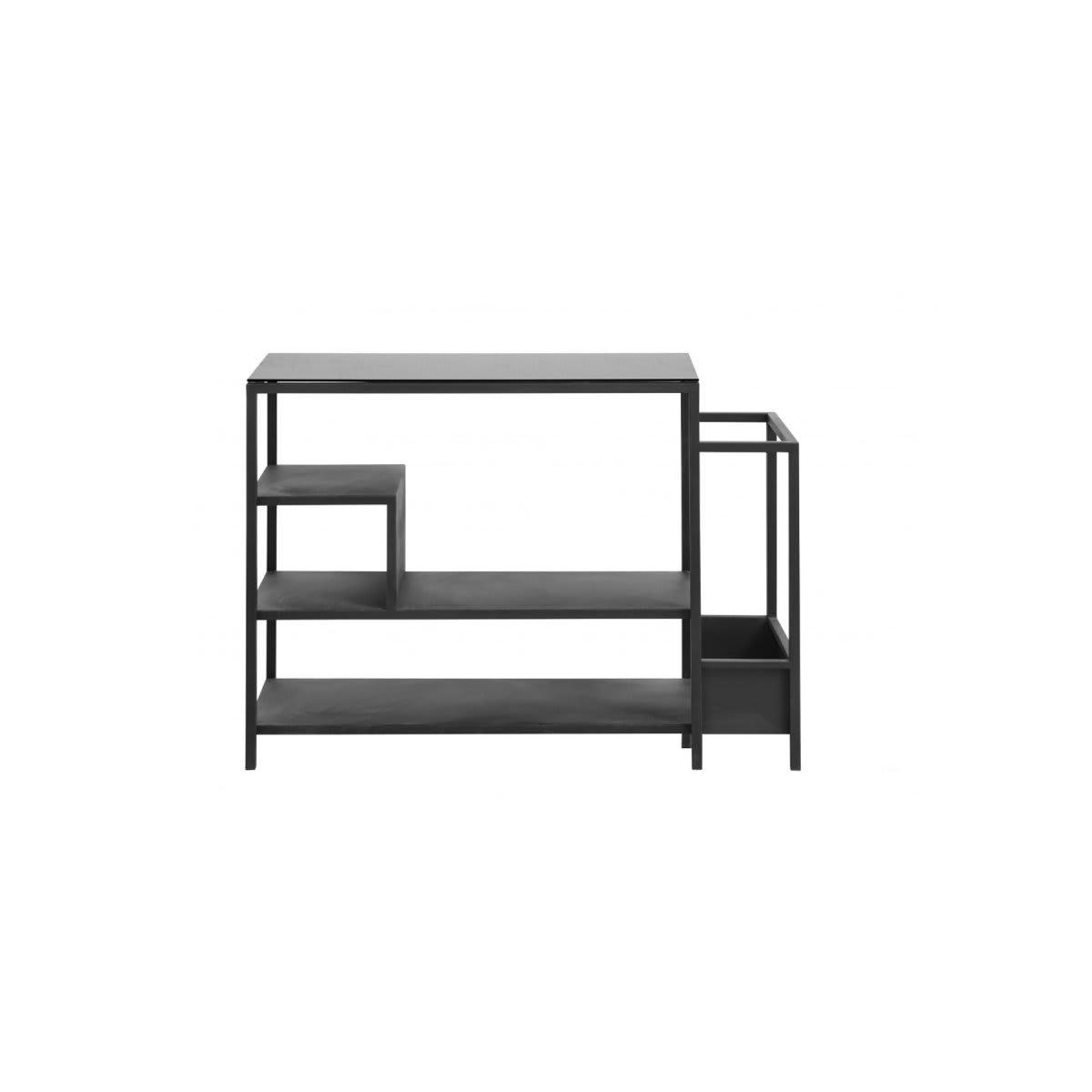 SHOES - Consol multi plateaux en bois noir