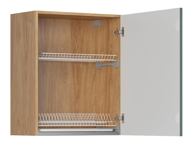 Szafka kuchenna górna Iris 60 cm z ociekarką prawa zieleń boho