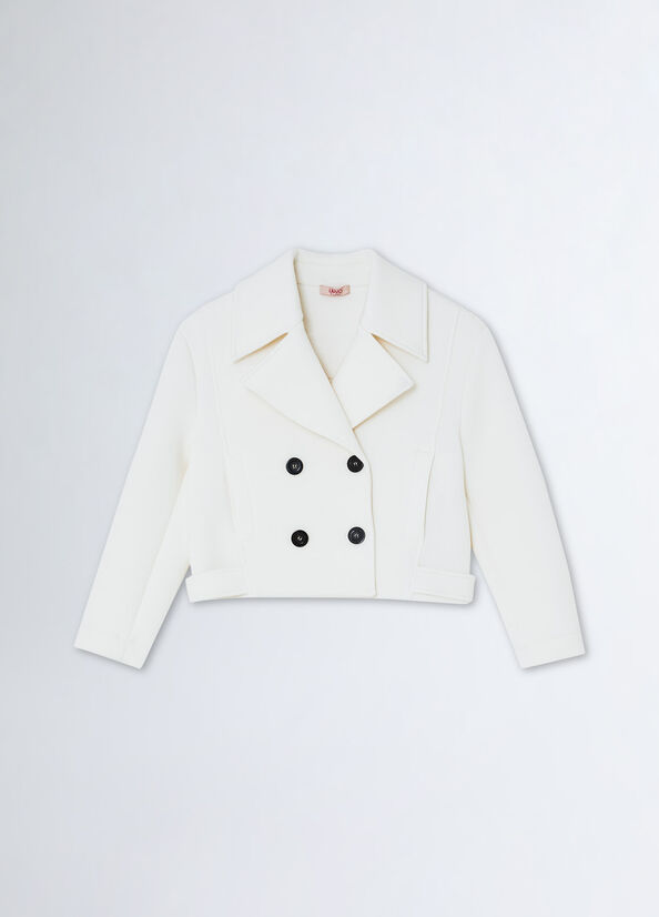 Giaccone doppiopetto in jersey