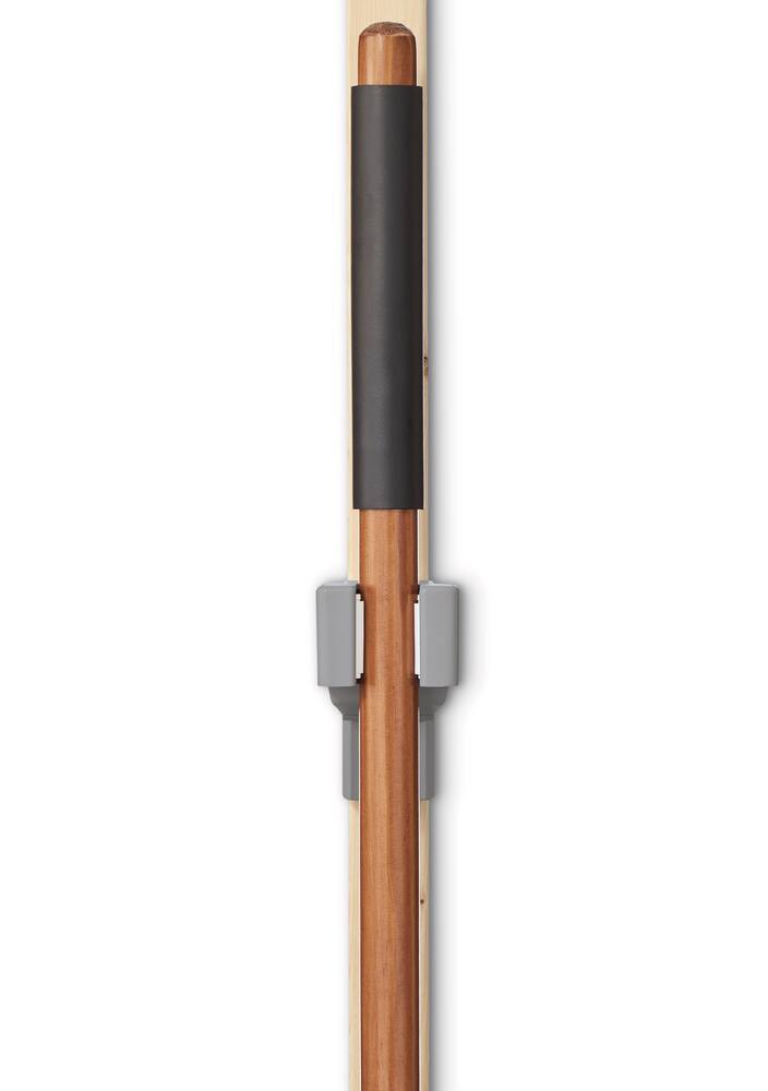 Mastercraft MOD Broom Holder / Hanger, Holds up to 1-in Diameter, Wall Mount