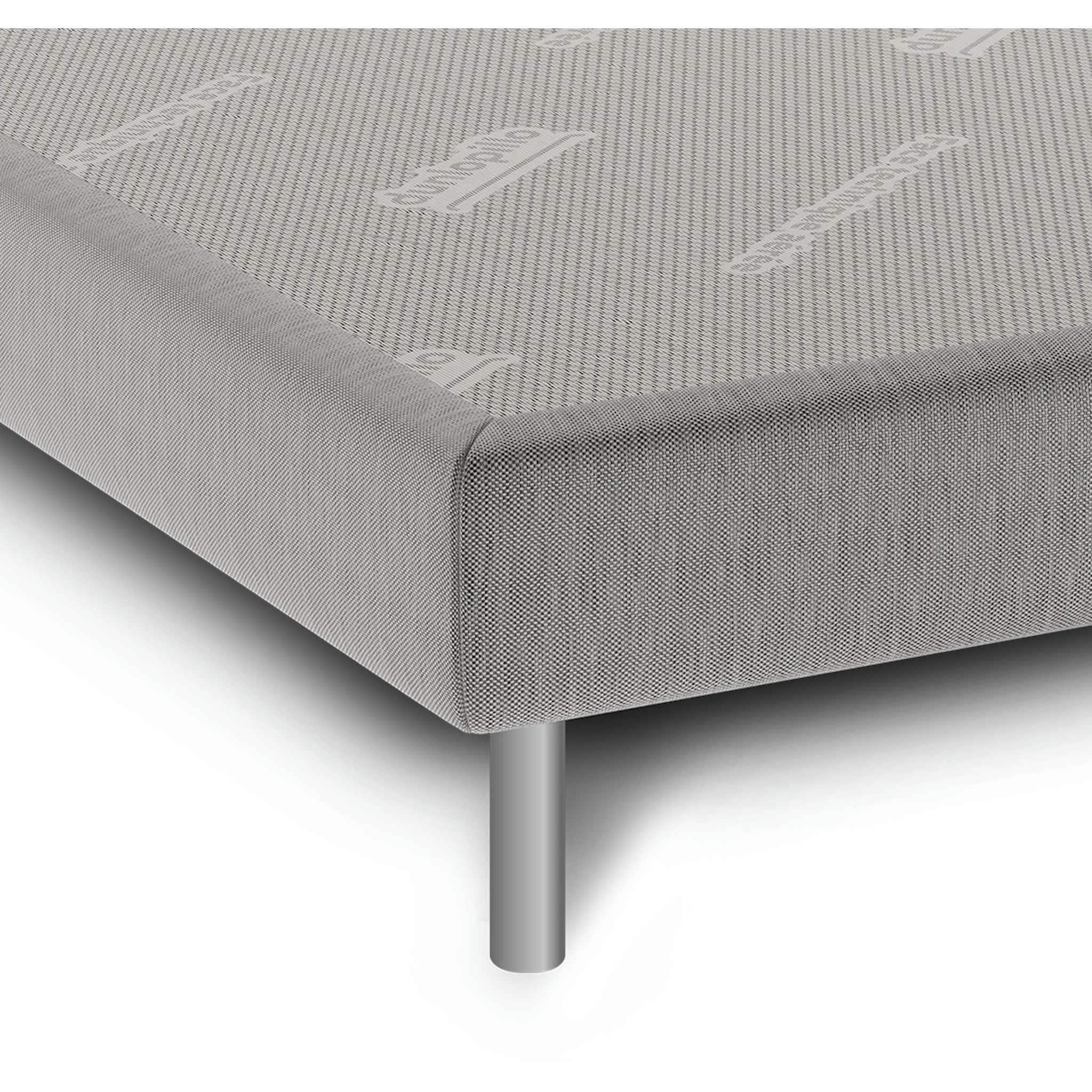 - Sommier déco gris perle dunlopillo 15cm pieds inclus 140x190