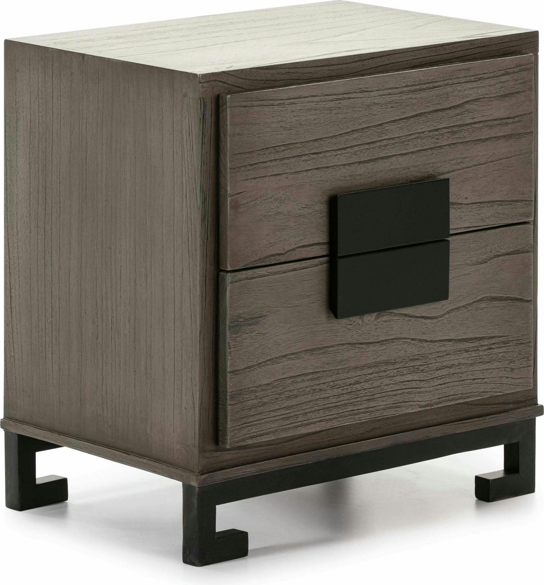 ARGOVEJO - Table chevet Bois Gris