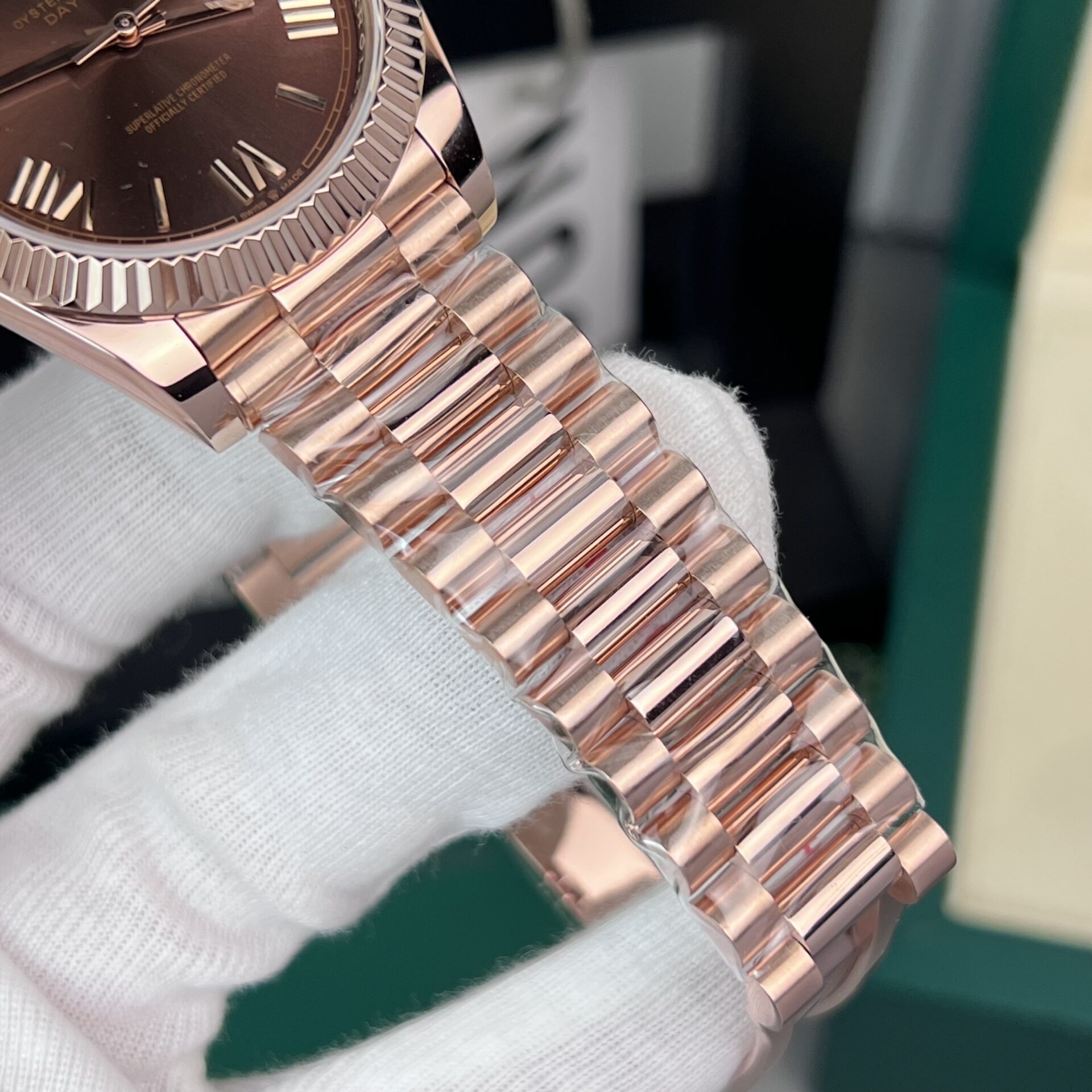 Rolex Day-Date 228235 RG Plated Chocolate Dial 40mm Super Clone