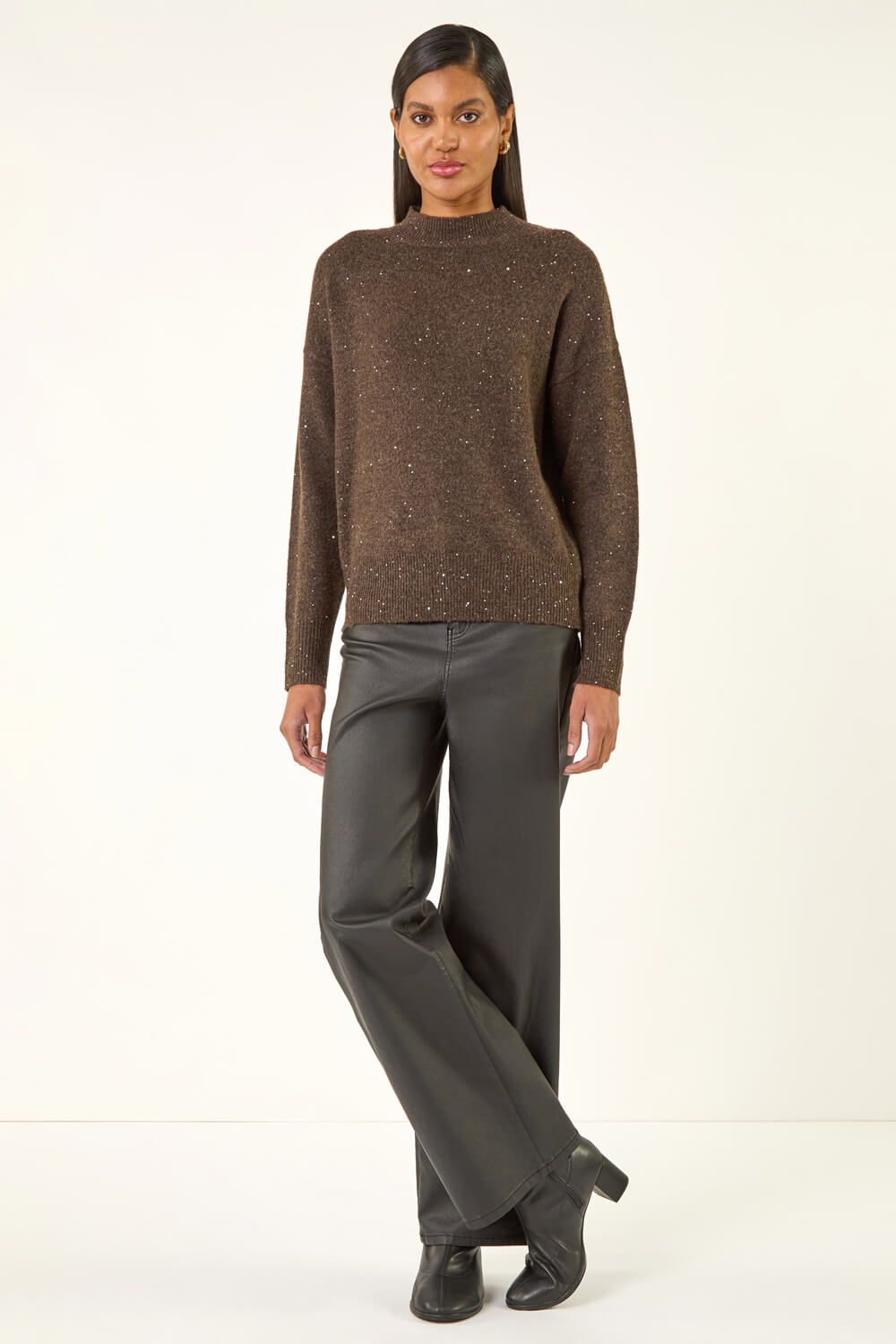 Roman Sequin Crew Neck Knit Jumper