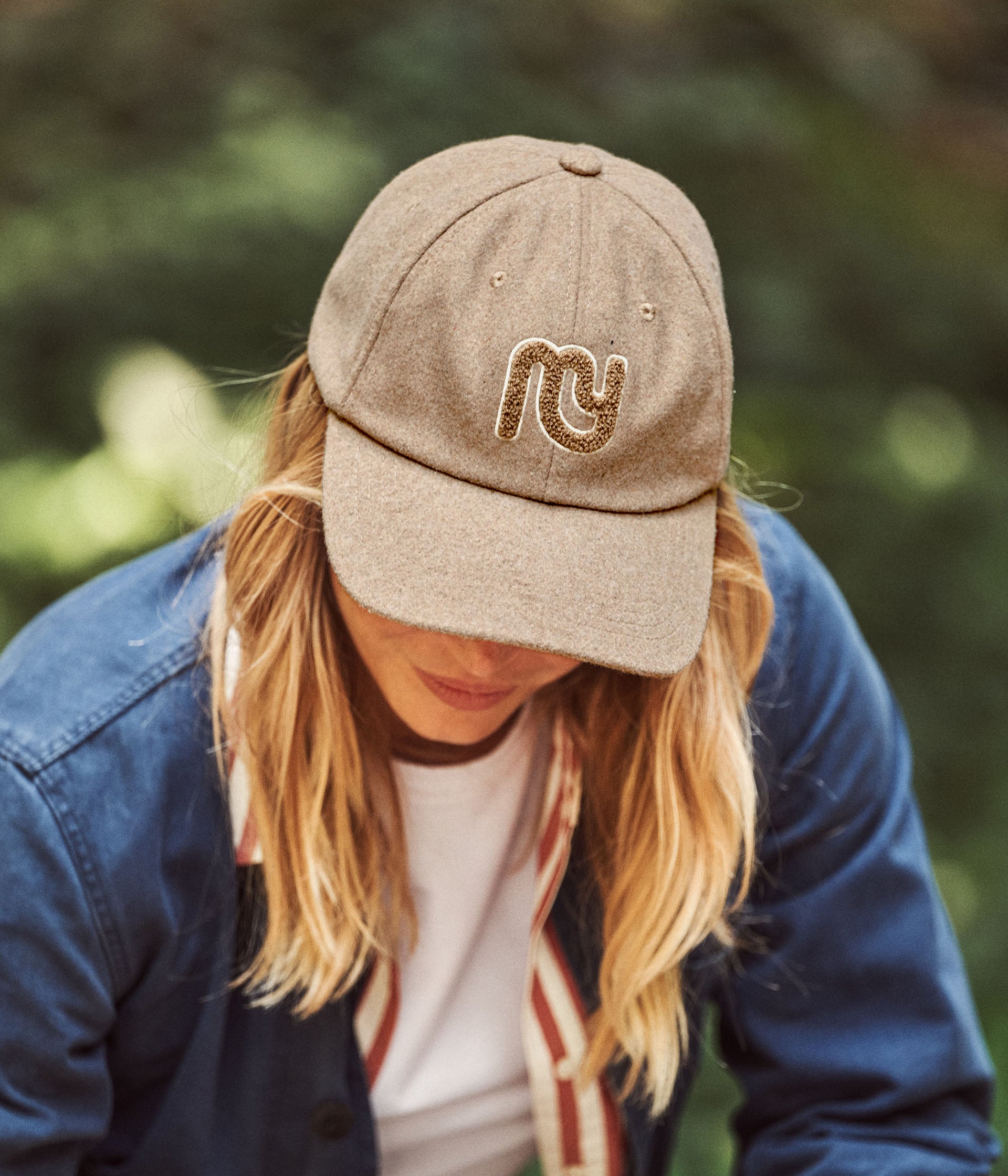 Casquette beige brodée Tilda