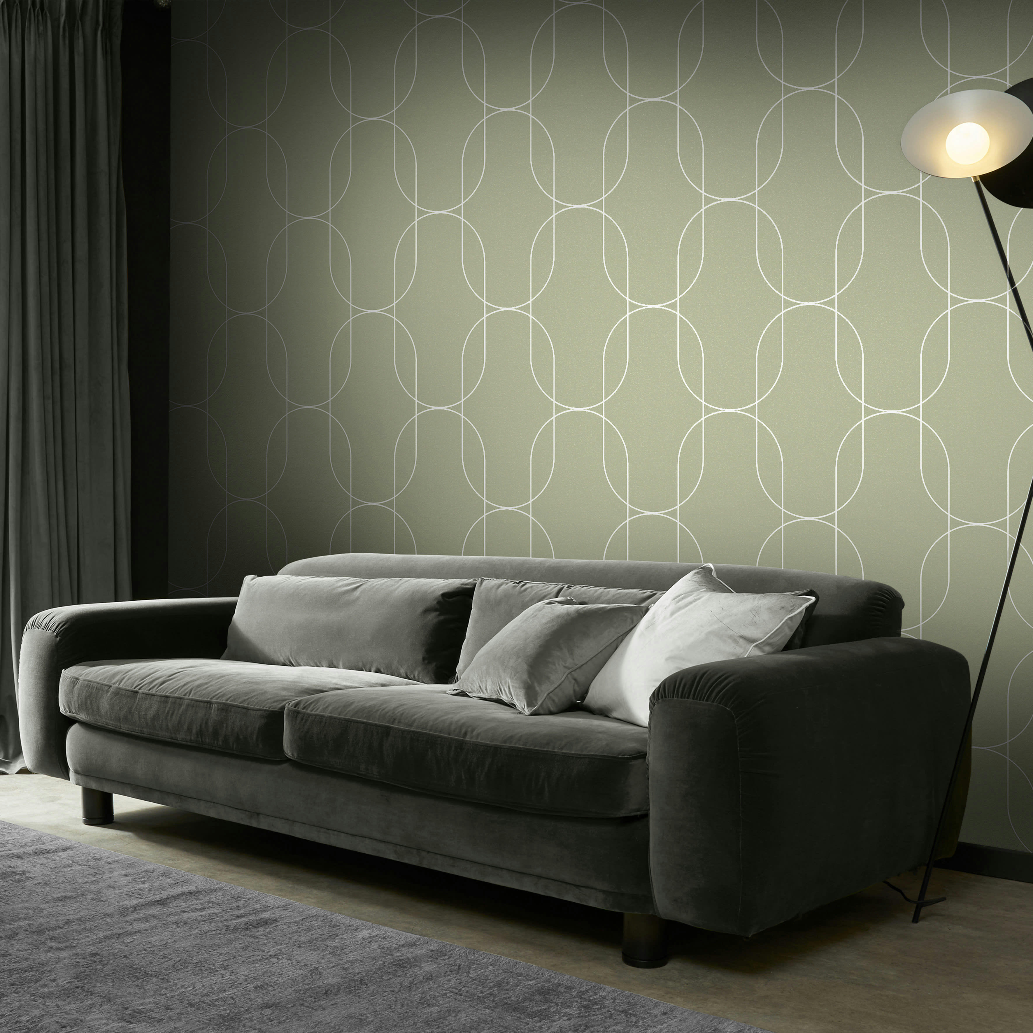 - papier peint palais sauge 1005x52cm