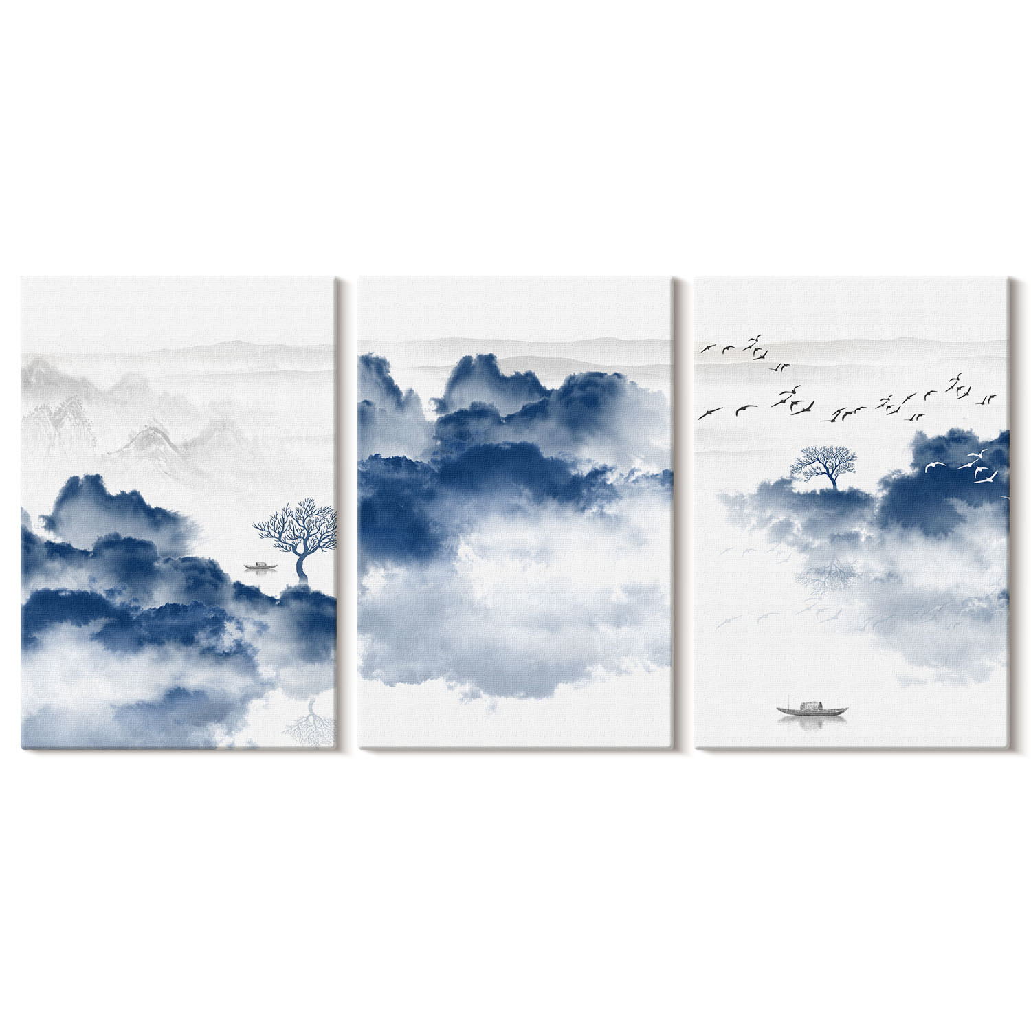 Obraz canvas 3 częściowy Spokojne góry | 3x40x60 | Wallfluent