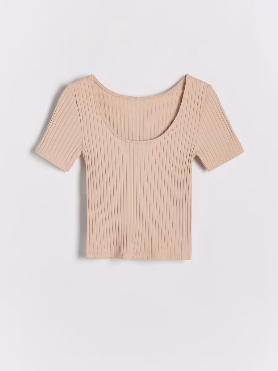 Rib Knit T-Shirt
