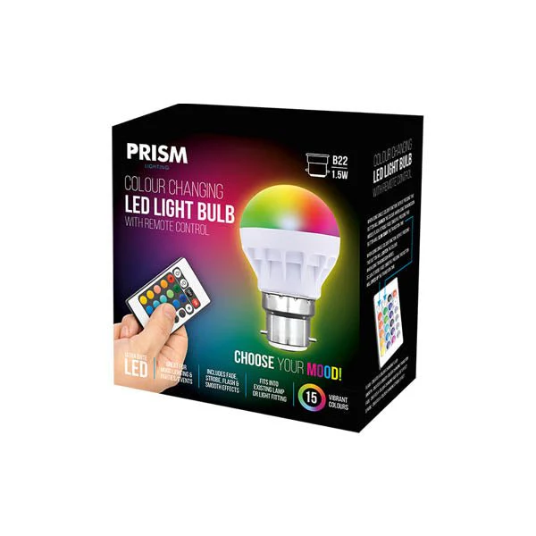Prism Colour Changing Led Light Bulb B22