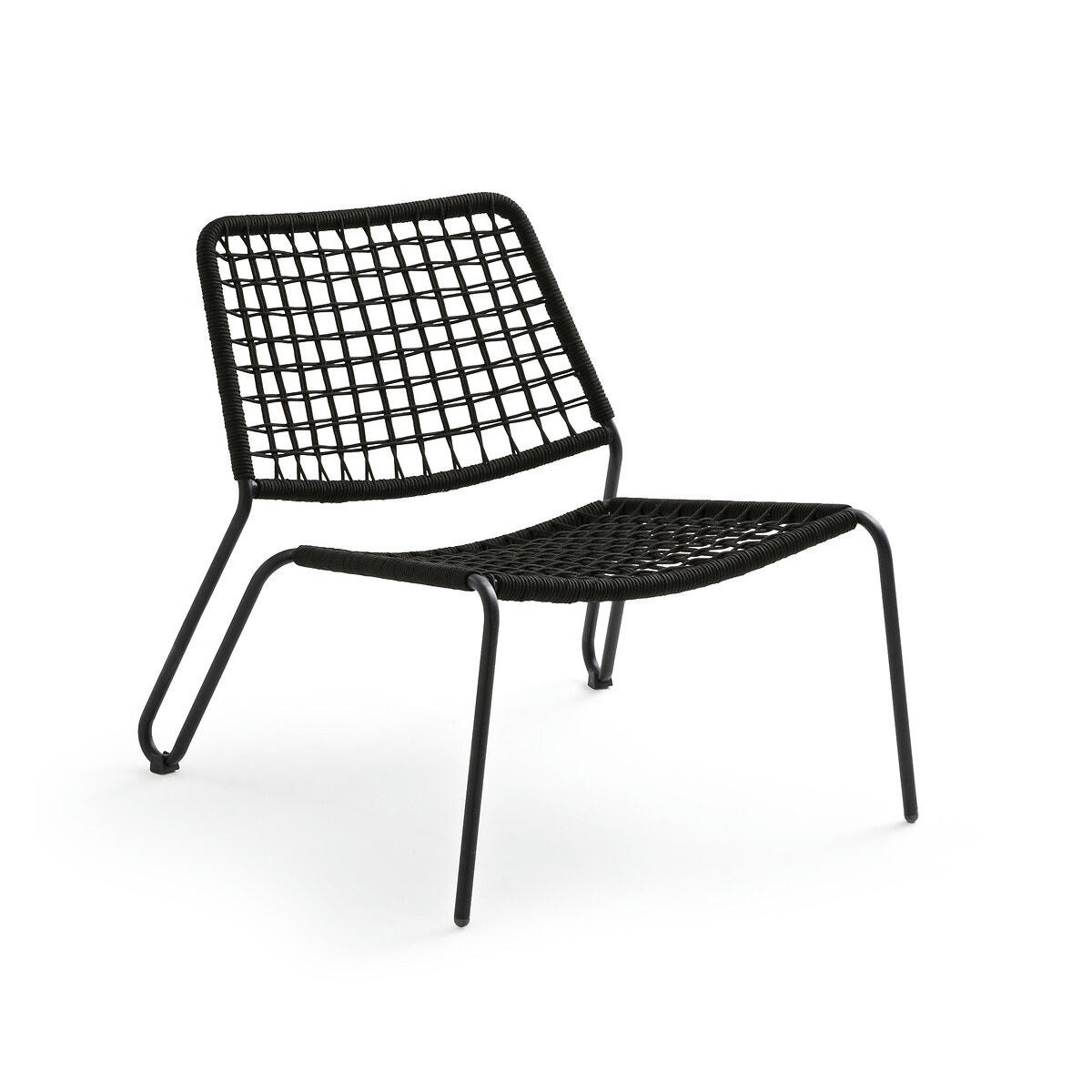 Fauteuil de jardin bas en corde tressée, Masix