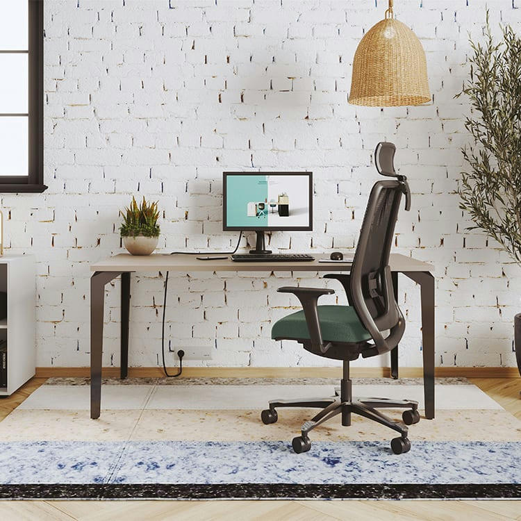 PARIS - Bureau professionnel grège et anthracite 140x70