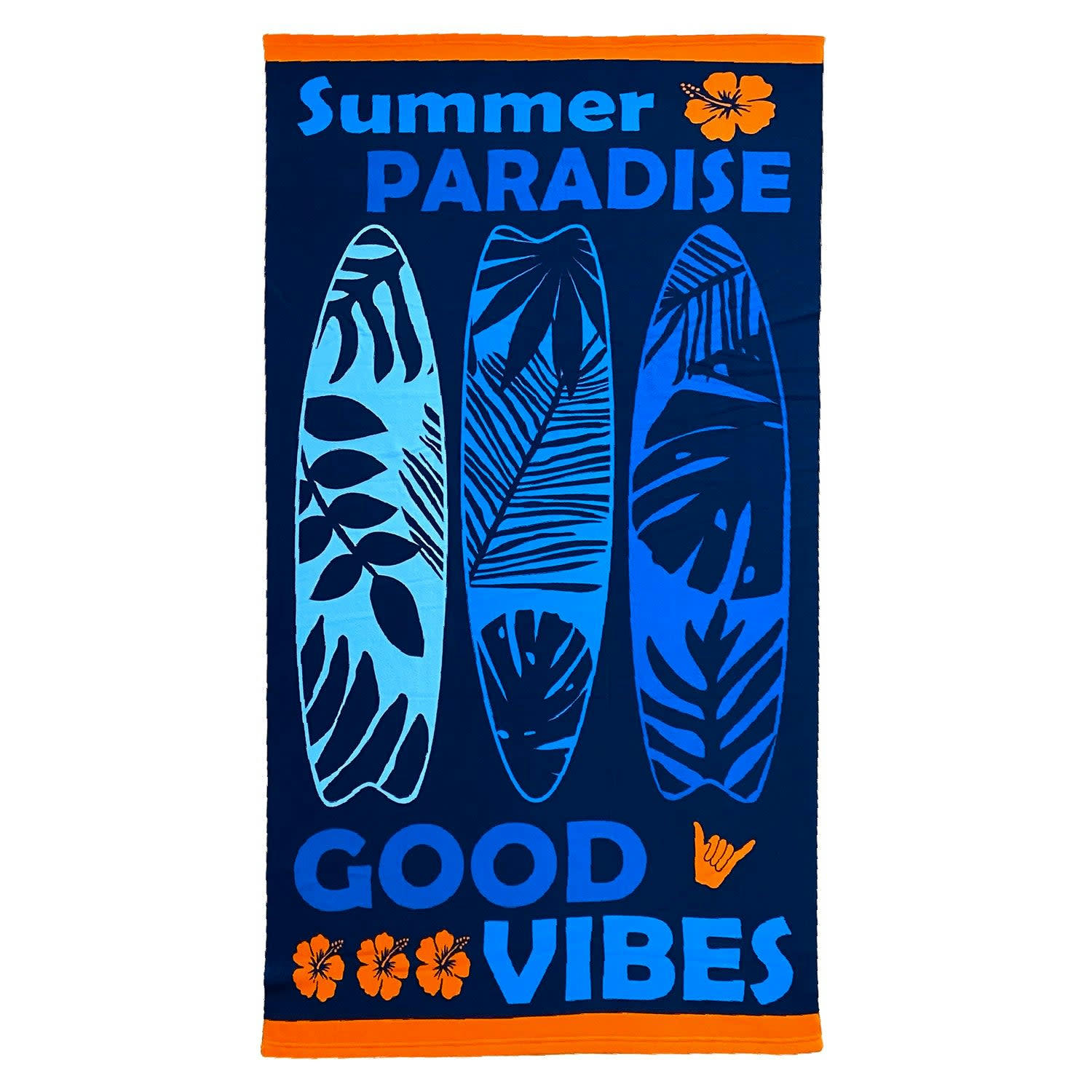 PLAGE MICROFIBRE - Serviette de plage microfibre Golfo 90x170 bleu marine