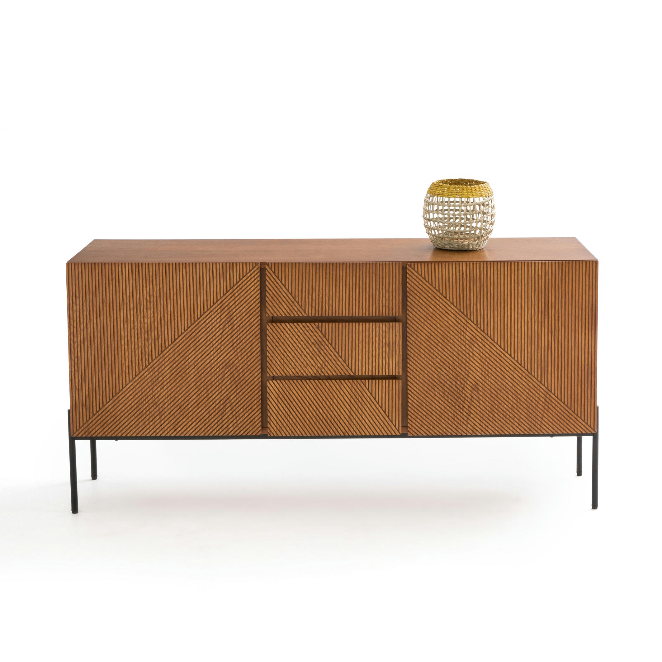 Buffet vintage 2 portes 3 tiroirs, Lodge