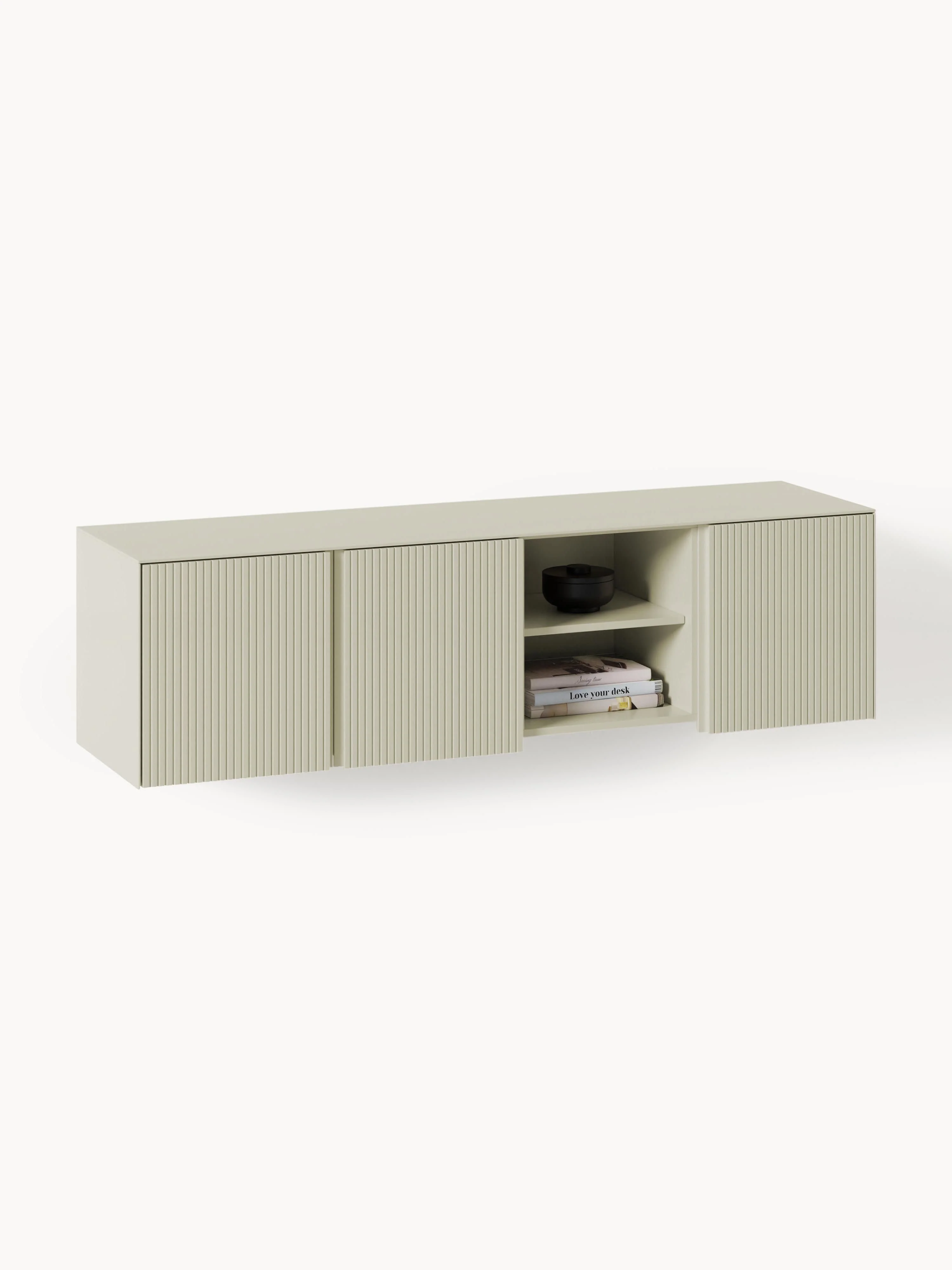 Lowboard Shea mit geriffelter Front