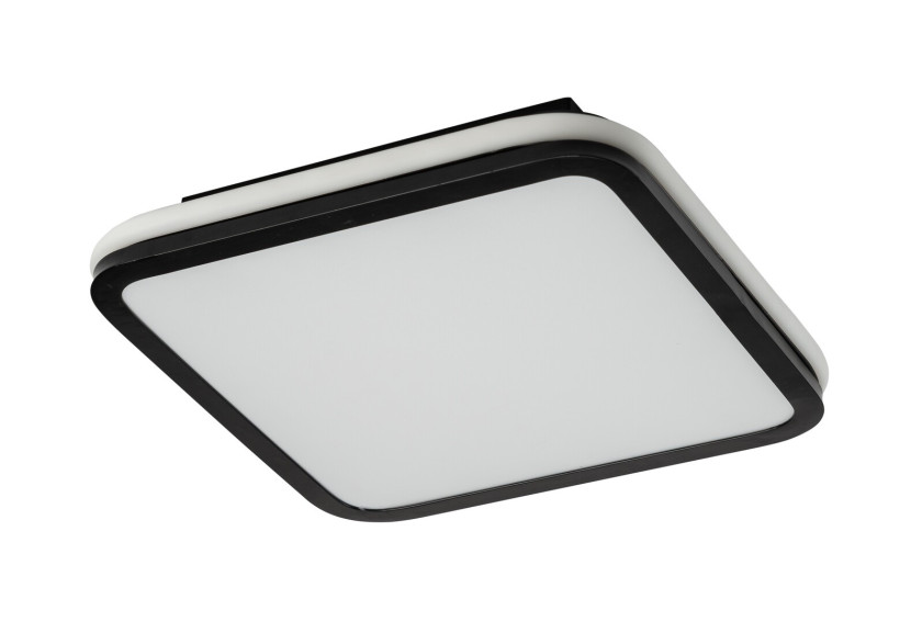Plafon SERKAN z pilotem kwadratowy czarny LED 1x43W 35cm IP20 Rabalux