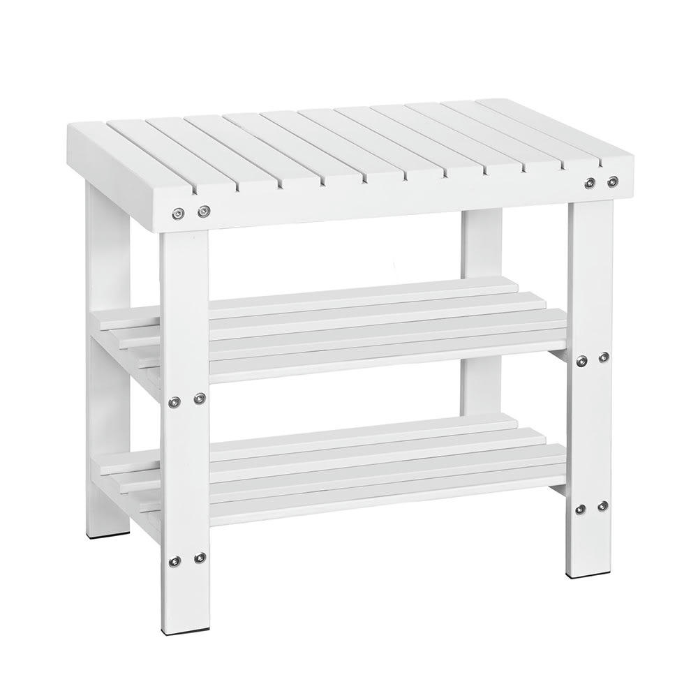 - Banc d'entrée effet bois blanc