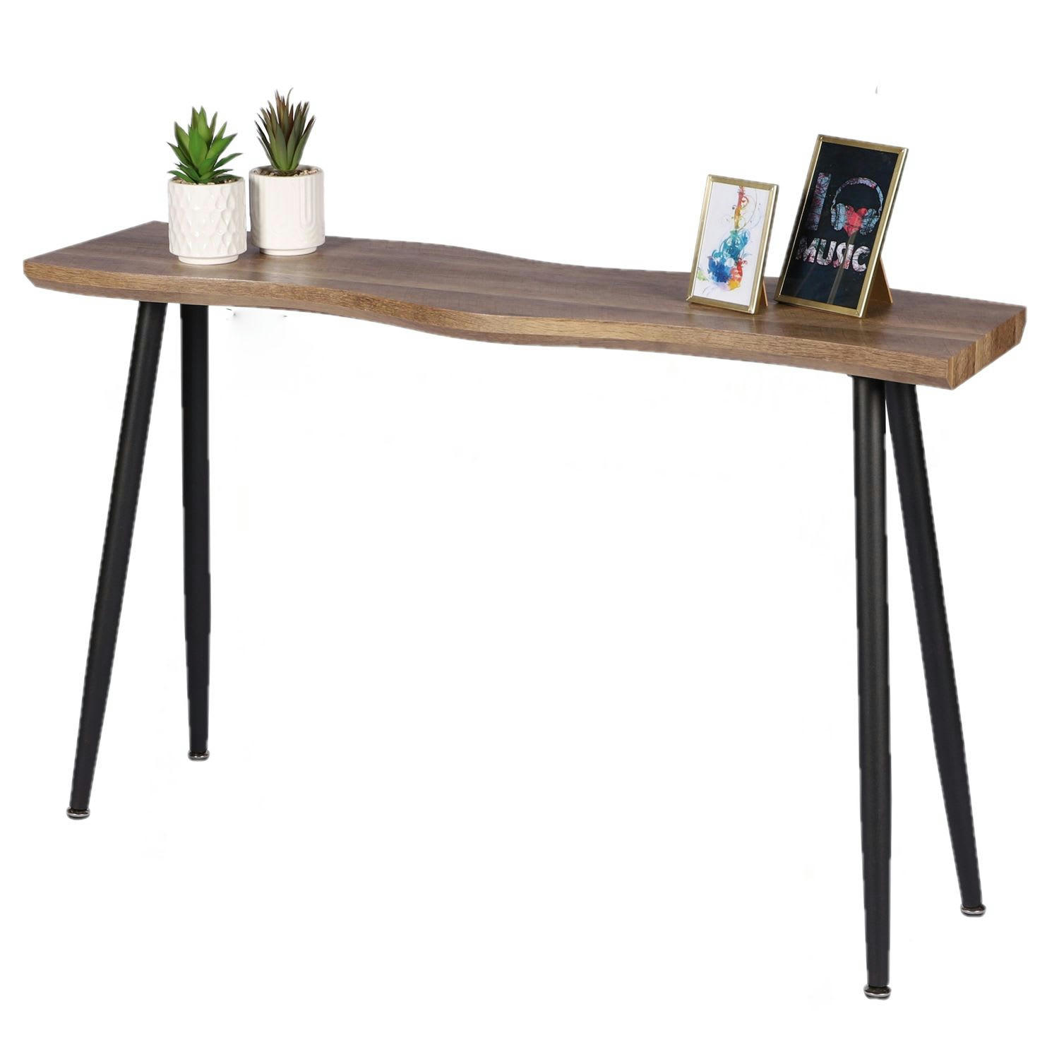 MEGEVE - Console en mdf et métal marron
