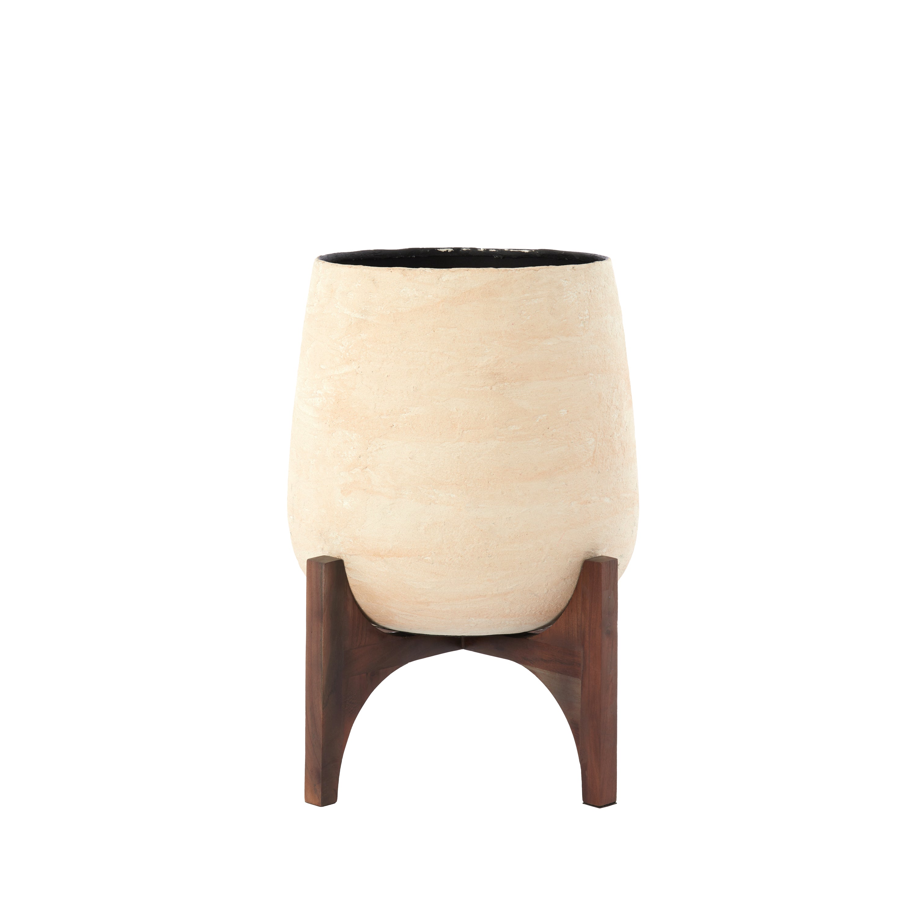 Light&living Pot op voet deco Ø44x53 cm KARUNA hout+papier-maché beige