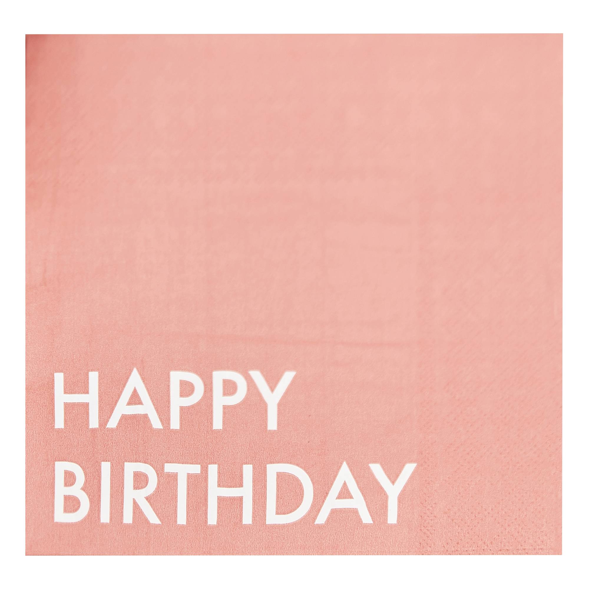Ginger Ray Coral Happy Birthday Napkins 16 Pack