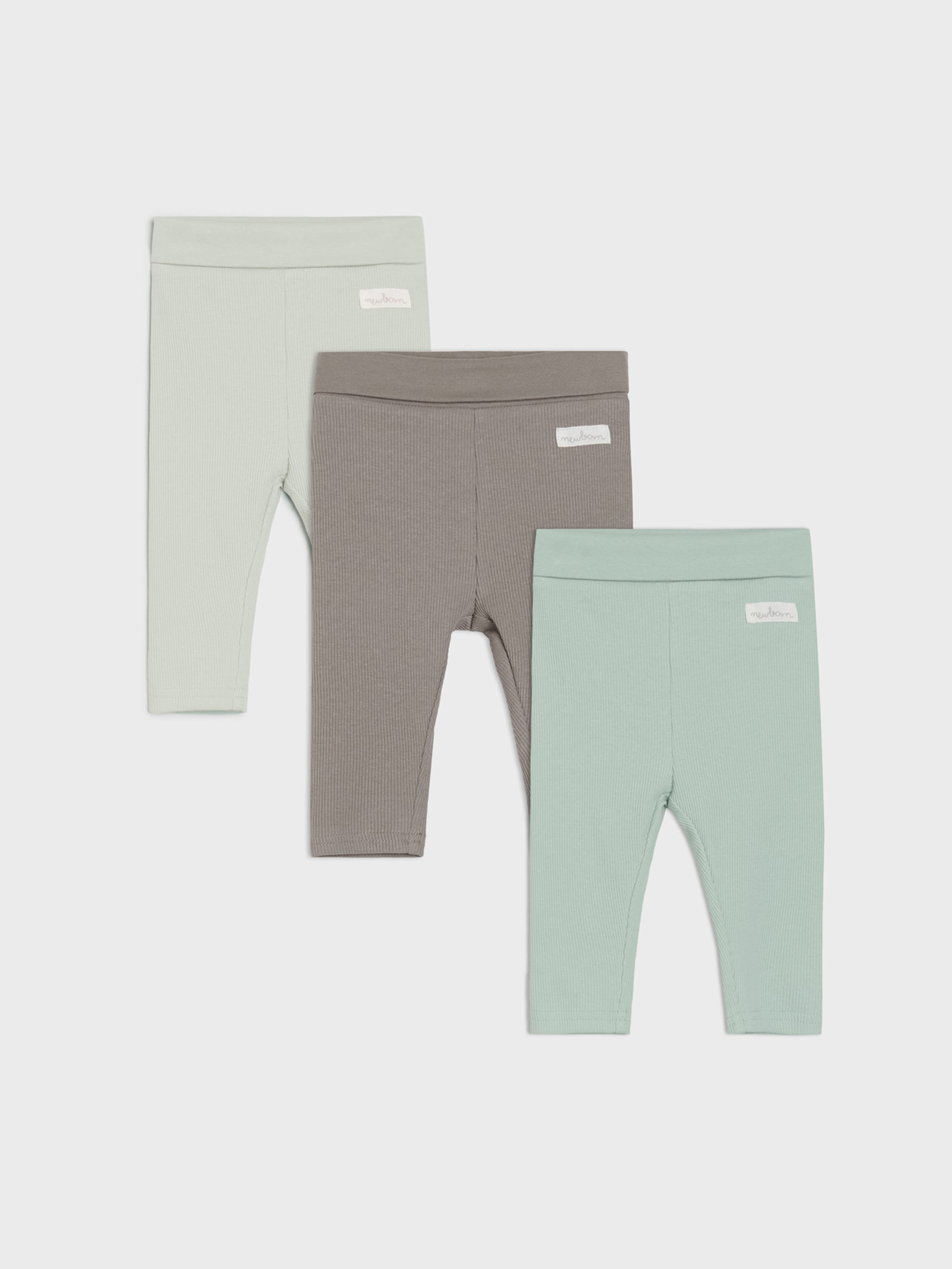 Prążkowane legginsy 3 pack