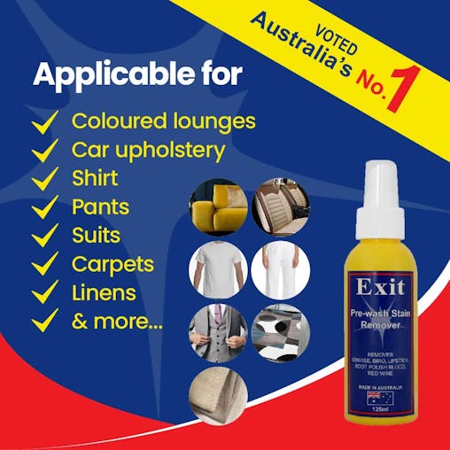 Exit Soap Spray Pre Wash Stain Remover Multi Purpose Cleaner 125ml | Set of 3