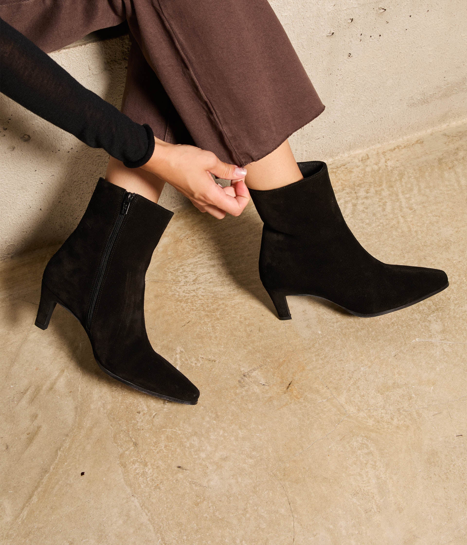 Boots velours noir Hitomi