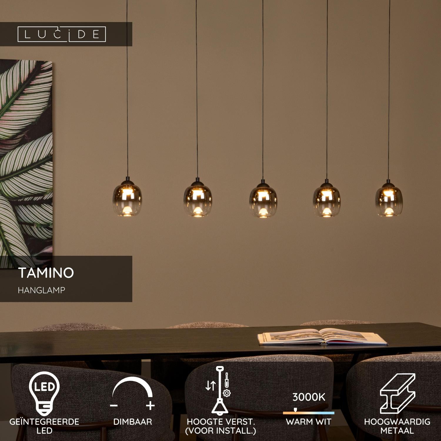 Lucide TAMINO Hanglamp - Zwart