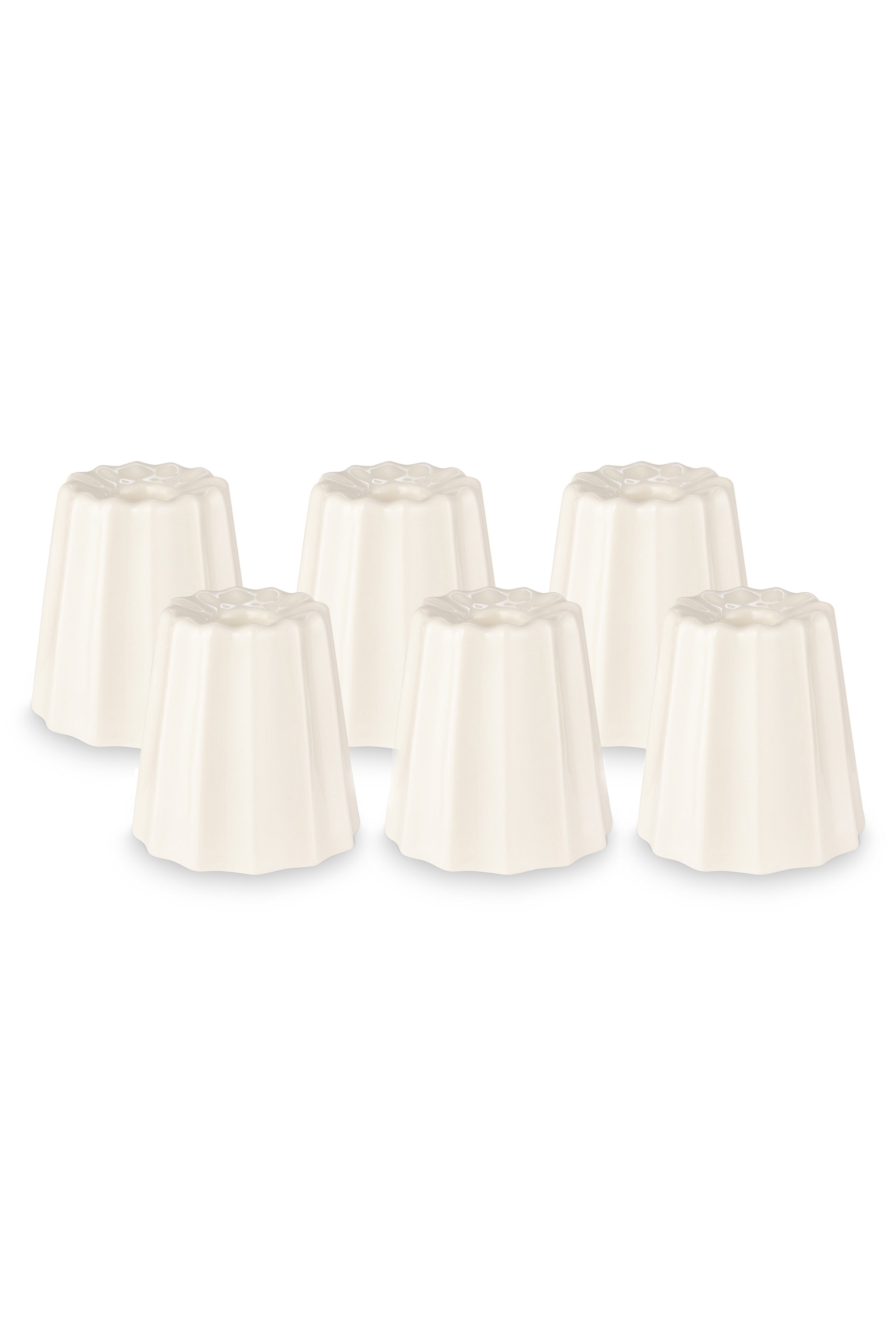 vtwonen Kandelaar Set van 6 - Keramiek - Wit - 5.6x6cm