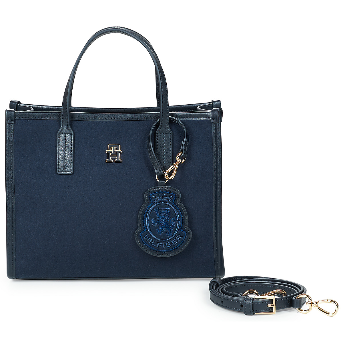 Tommy Hilfiger - TH CITY SMALL TOTE MELTON - Blue