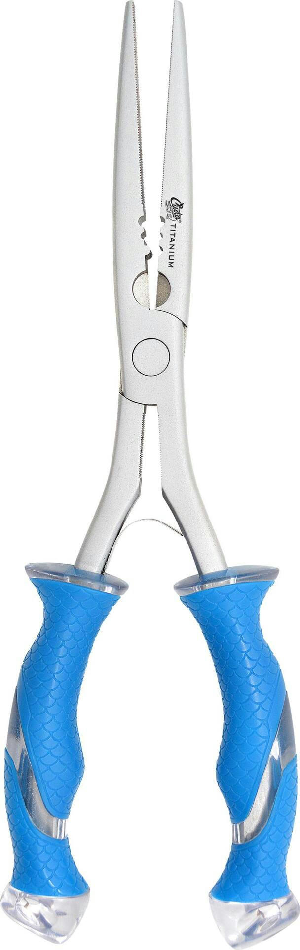 Cuda Stainless Steel Pliers with Ring Splitter, Comfort Grip, Corrosion Resistant, 9.5-in, Blue
