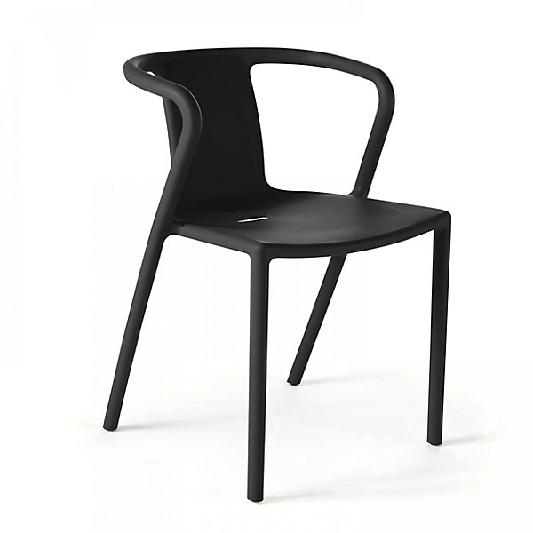 Lot de 4 chaises en plastique noirOviala