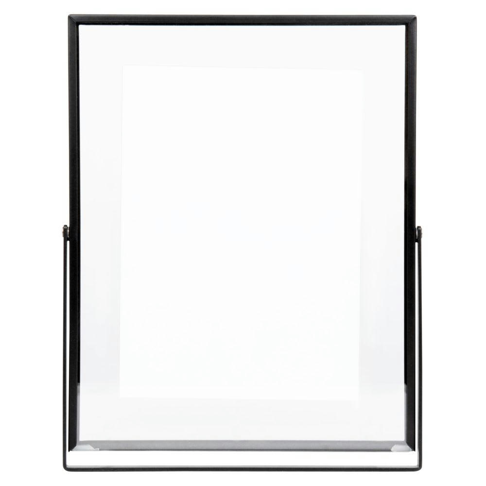 BOBBY - Cadre à poser en métal noir et verre 13x18