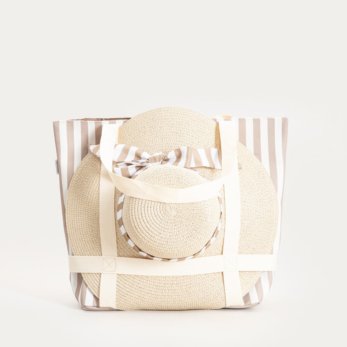 Zestaw TAVI torba plażowa + kapelusz 38x49x14cm