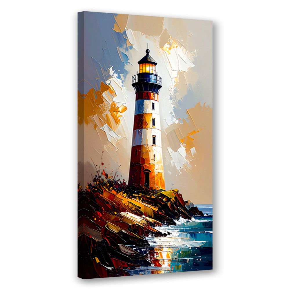 Feeby Obraz nowoczesny do salonu biura, Latarnia morska Natura 40x80