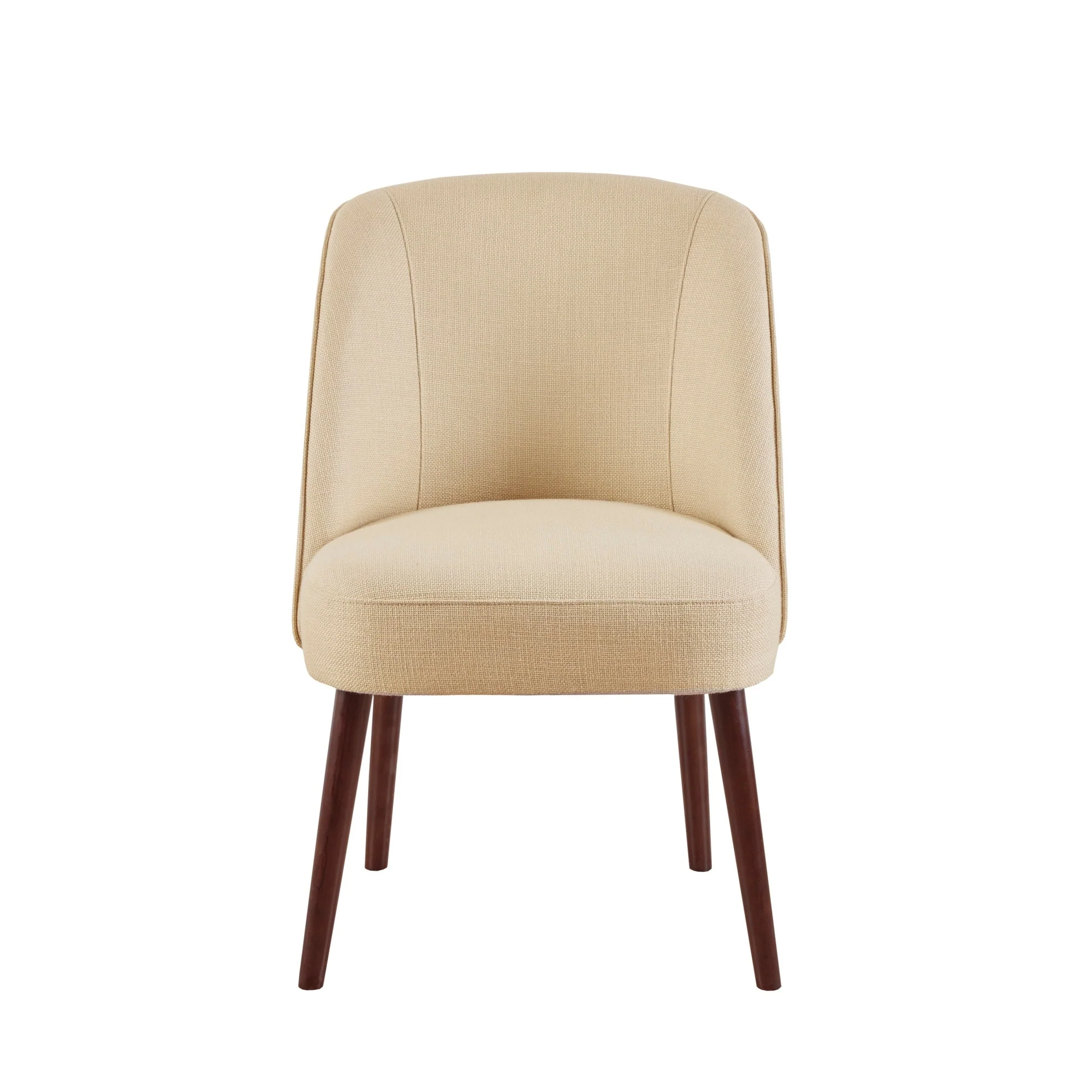 Madison Park Larkin Natural Rounded Back Dining Chair - 22.25w x 24.5d x 34.6h