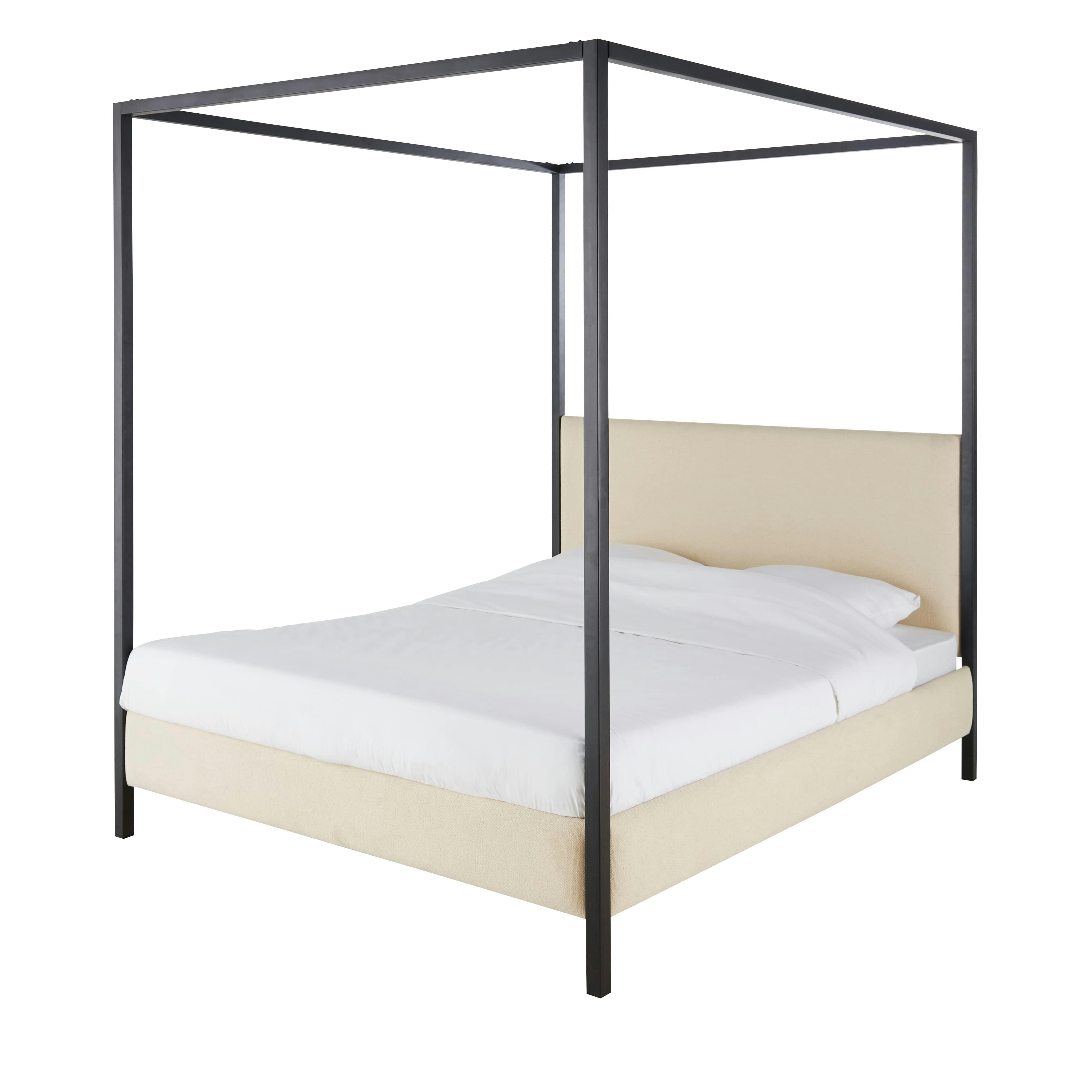 Armando - Lit à baldaquin 160 x 200 en métal