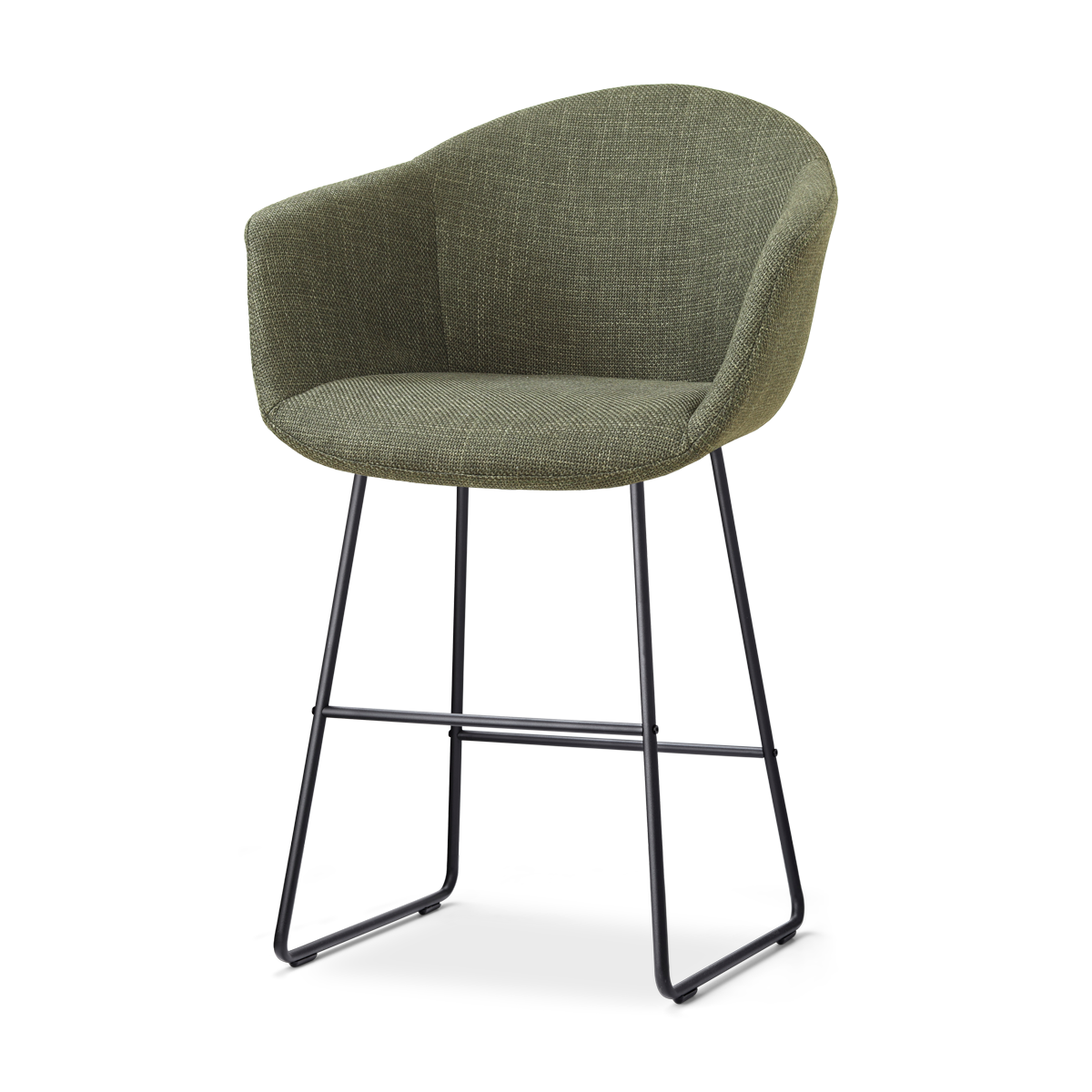 Nolon Nino-Otis Barkruk Forestgroen - Zwart Onderstel - 65 Cm