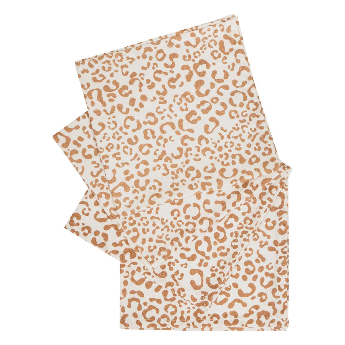 Set of 4 "Leopadi" Napkins Beige Linen, 40 x 40 cm