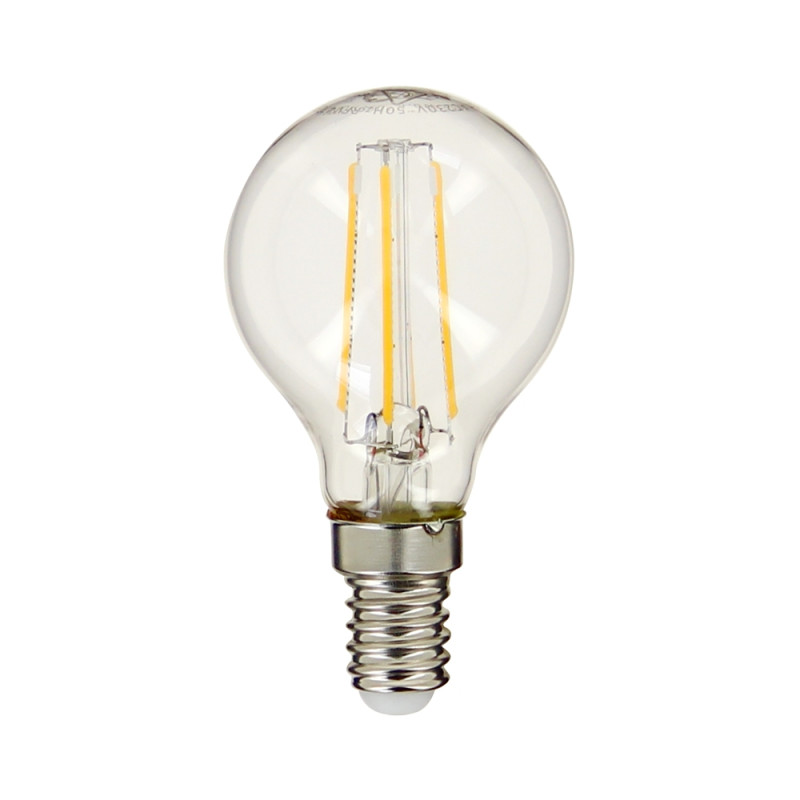Ampoule P45 rétro à filaments LED E14 470 lm 4 W XANLITE