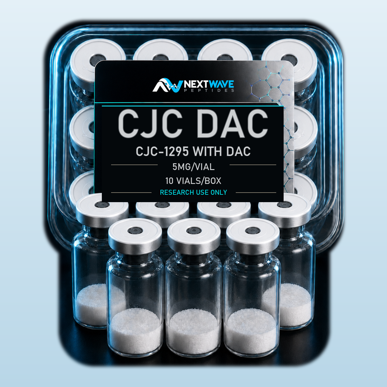 Growth Hormone-Releasing Hormone Analog (CJC-1295 with DAC) - 5mg, 10 Vials | NextWave Peptides