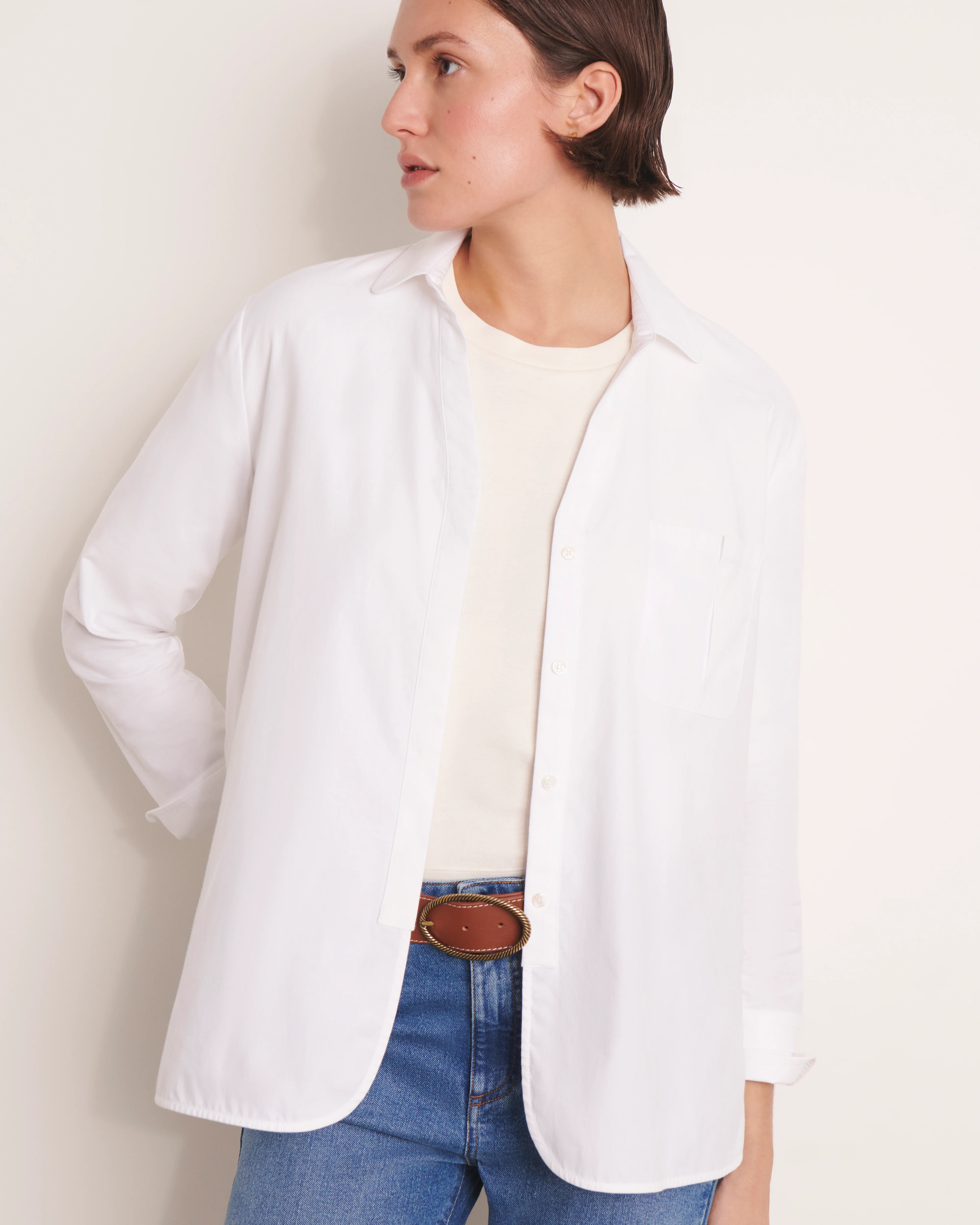 Chemisier oversize blanc CYGNEAU-BIS/13324/001