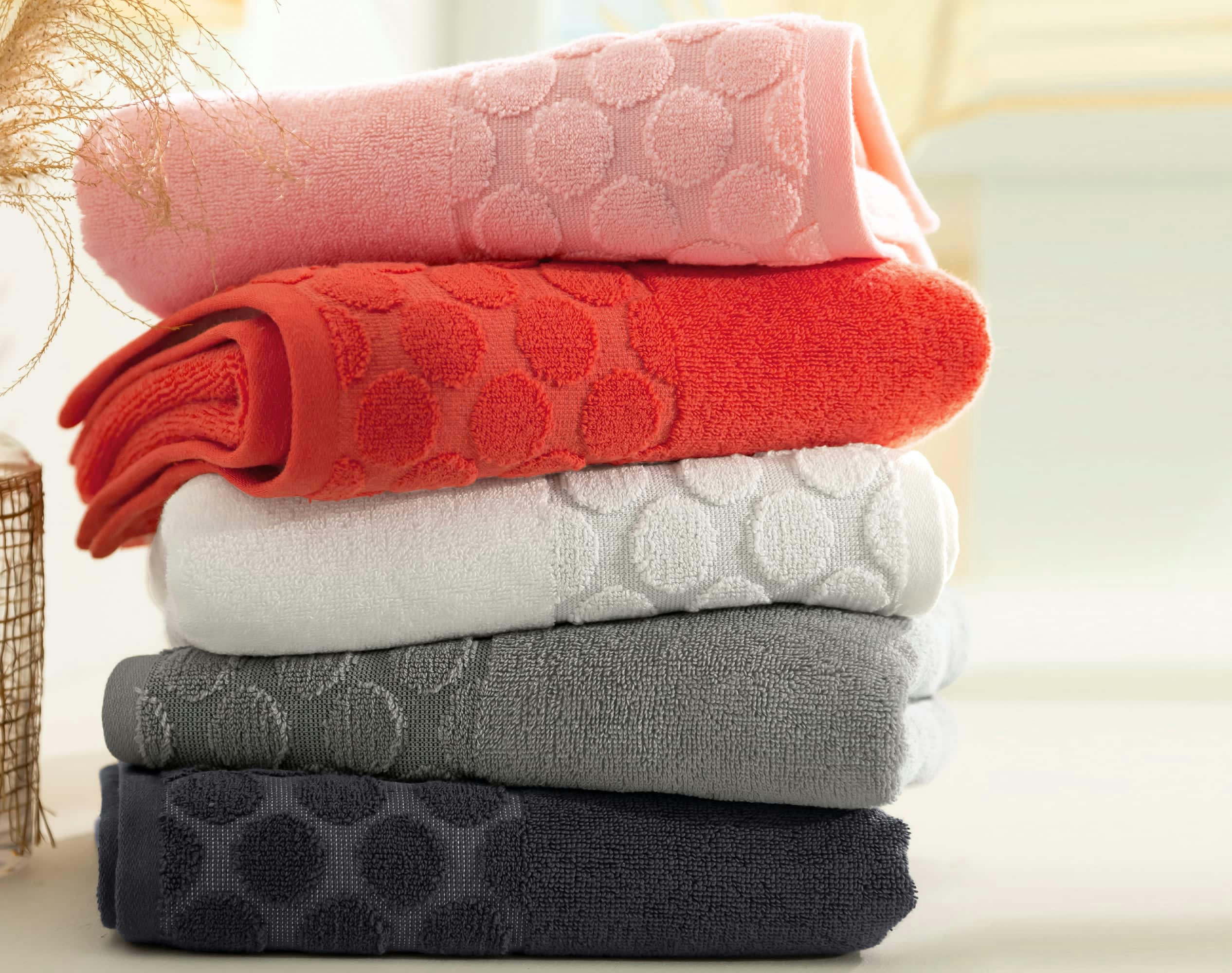 CERCLE - Drap de bain orange corail 100x150 en coton