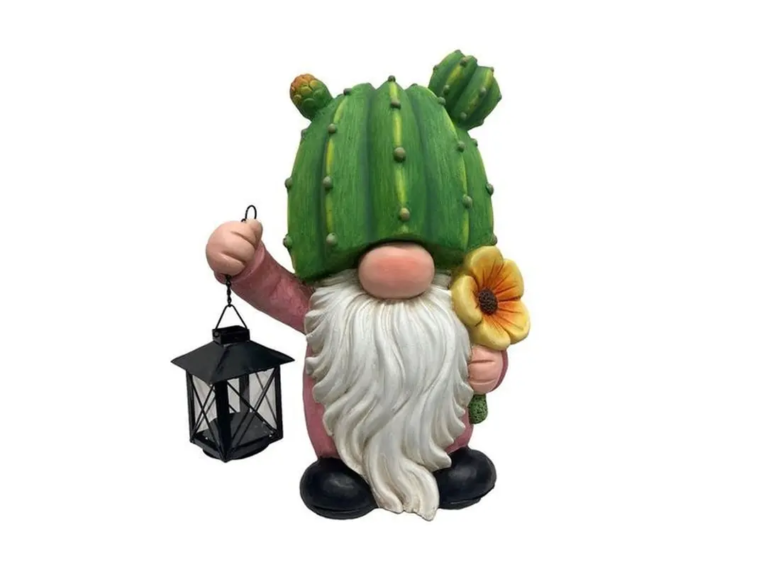 Laterne Gartenwichtel Kaktus