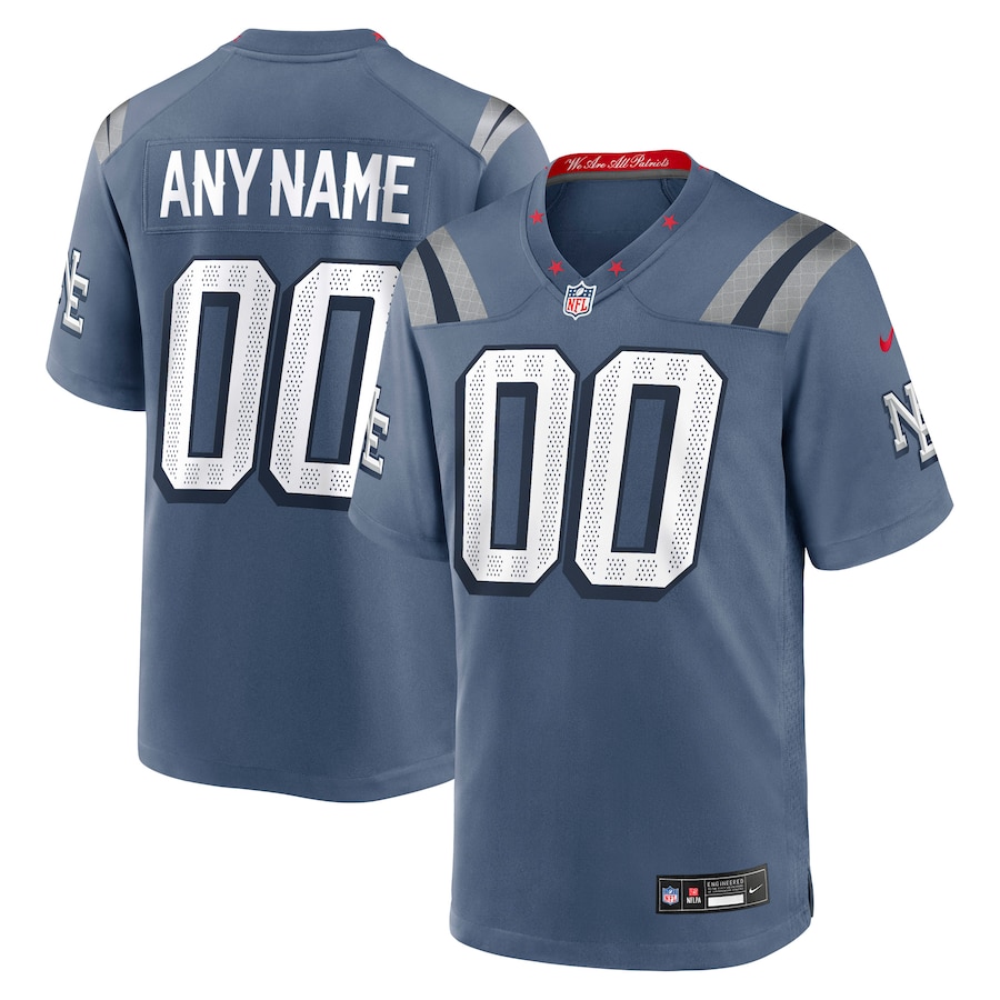New England Patriots Nike 2025 RIVALRIES Collection Custom Limited Jersey - Storm Blue