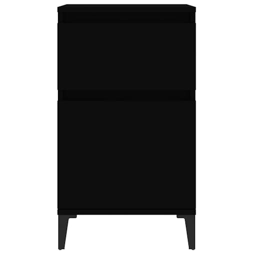 NNEVL Bedside Cabinets 2 pcs Black 40x35x70 cm