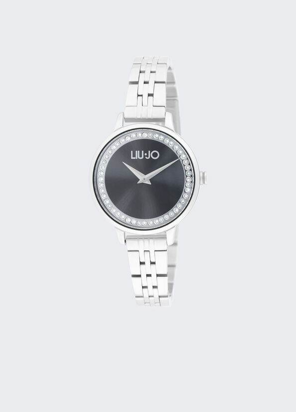 Orologio in acciaio con brill