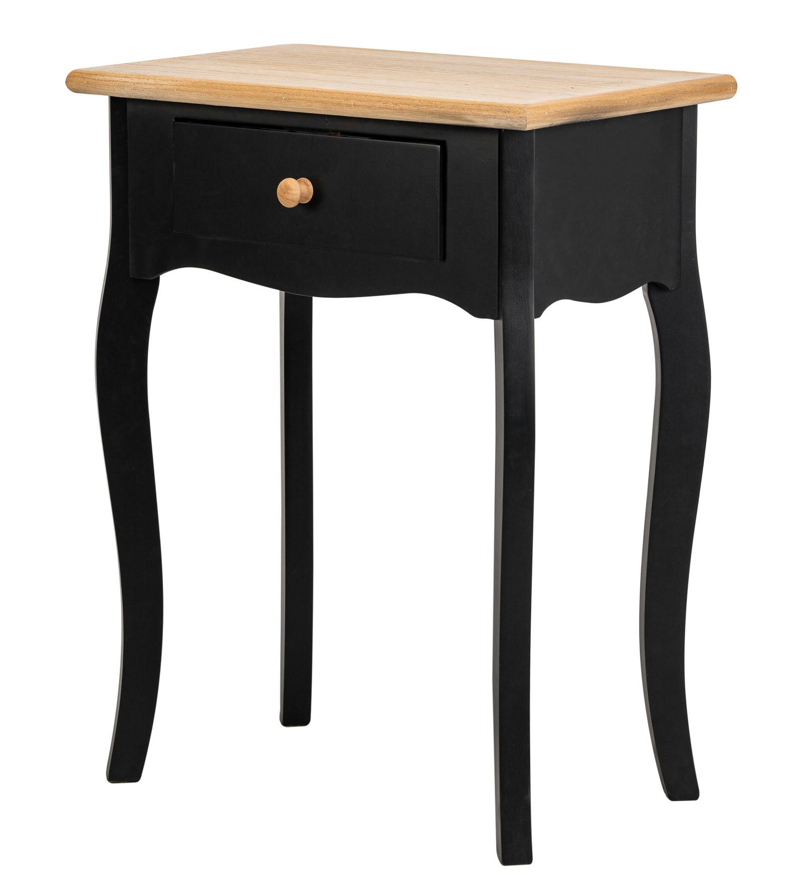 - Table de chevet 1 tiroir en bois noir