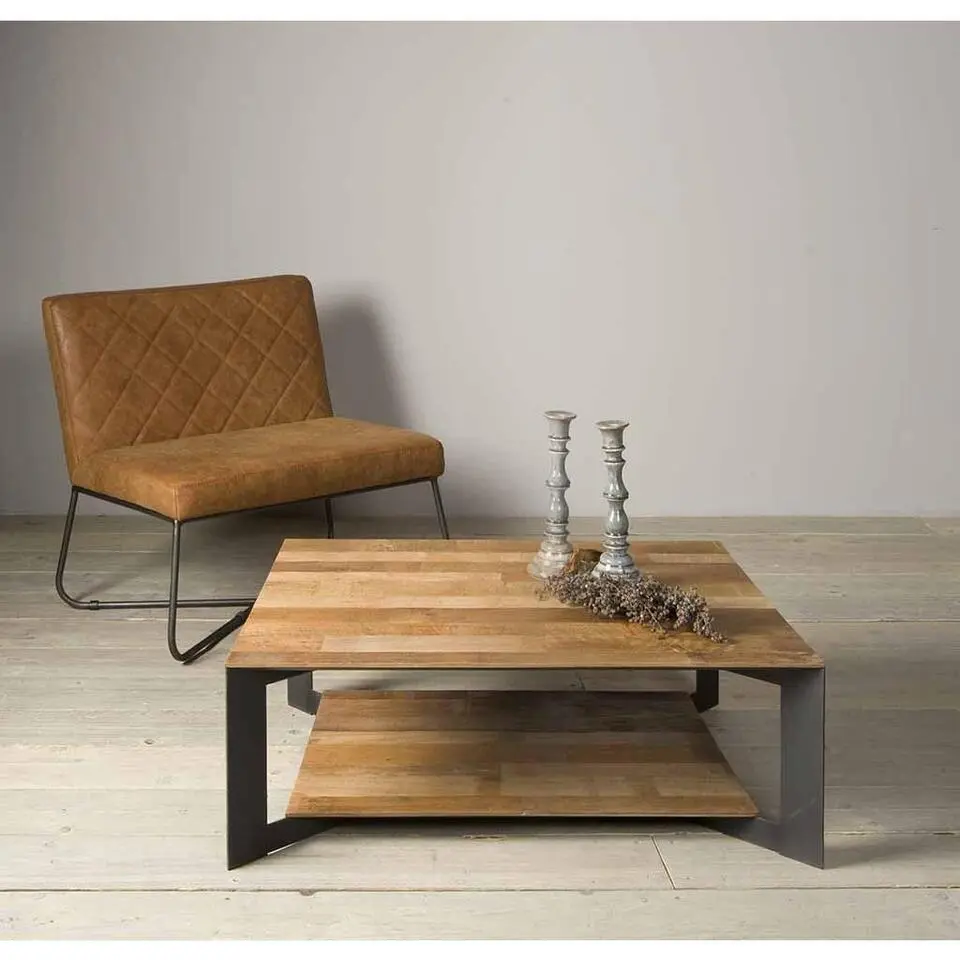 Tower Living - Pandora salontafel vierkant - 100 cm - bruin