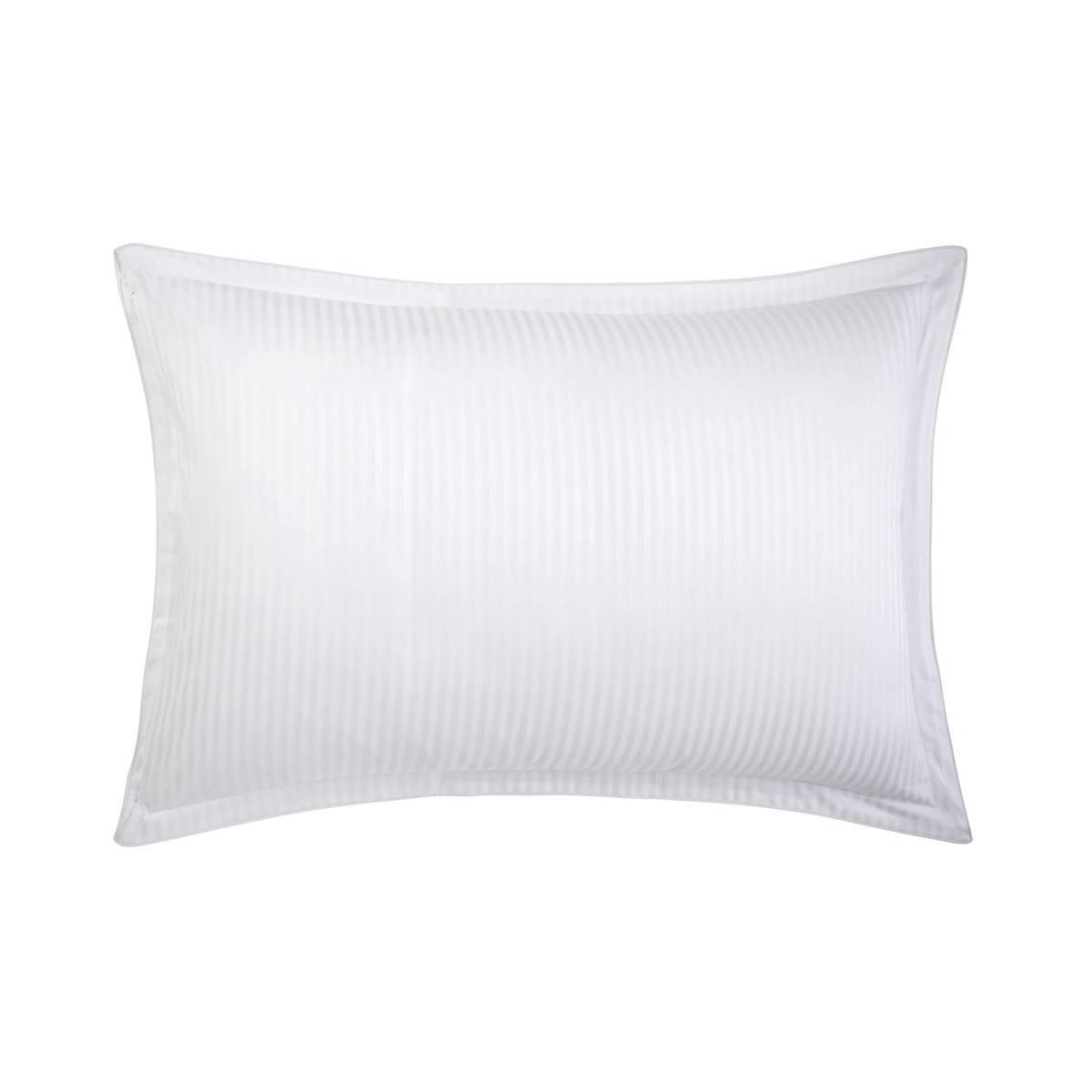 BAPTISTE - Taie d'oreiller en satin de coton blanc 50 x 75 cm