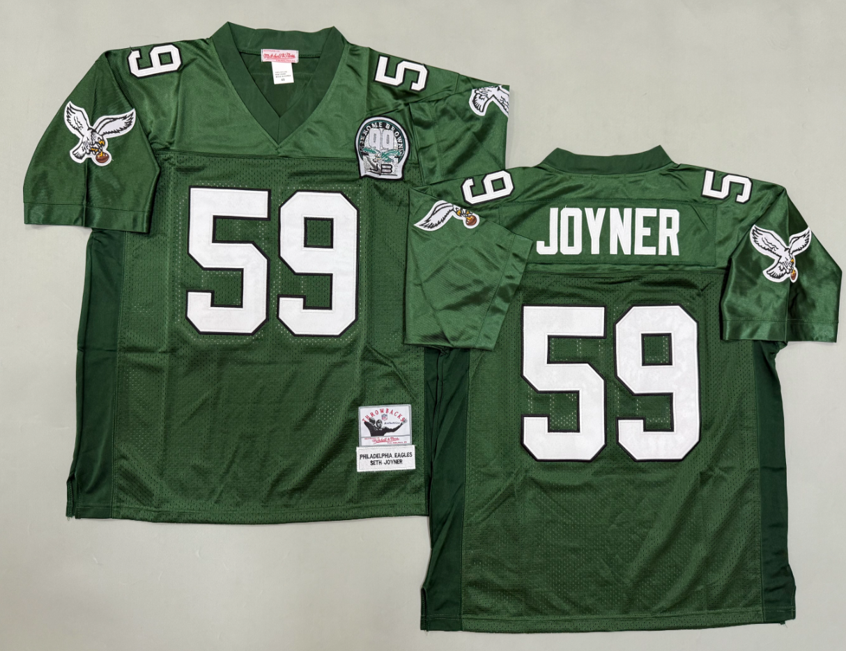 Seth Joyner Philadelphia Eagles Authentic Throwback Retired Player Jersey